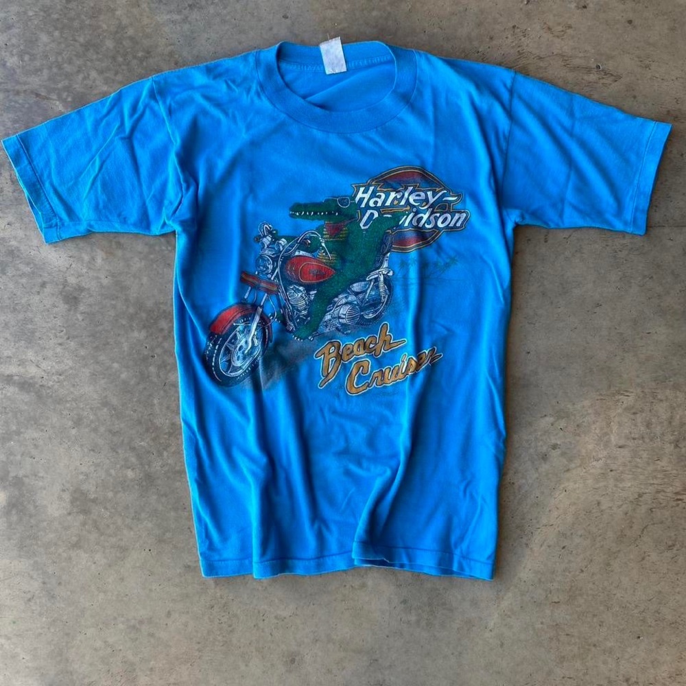 Vintage 80s single stitch Harley Davidson Jacksonville Florida Beach Cruiser USA